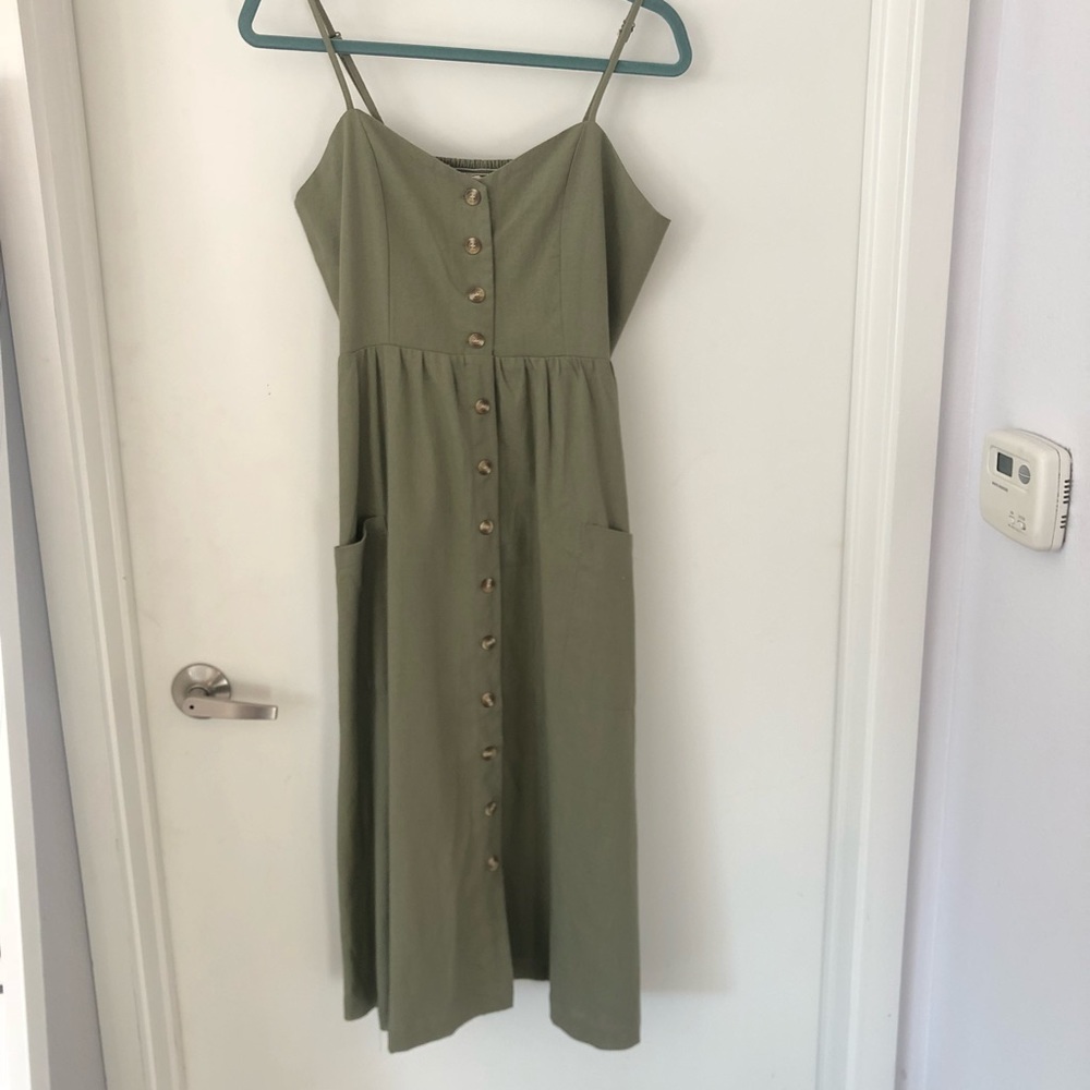Olive midi dress